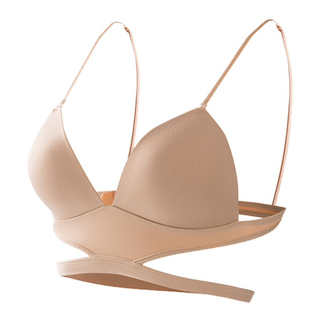 Criss-cross backless bra