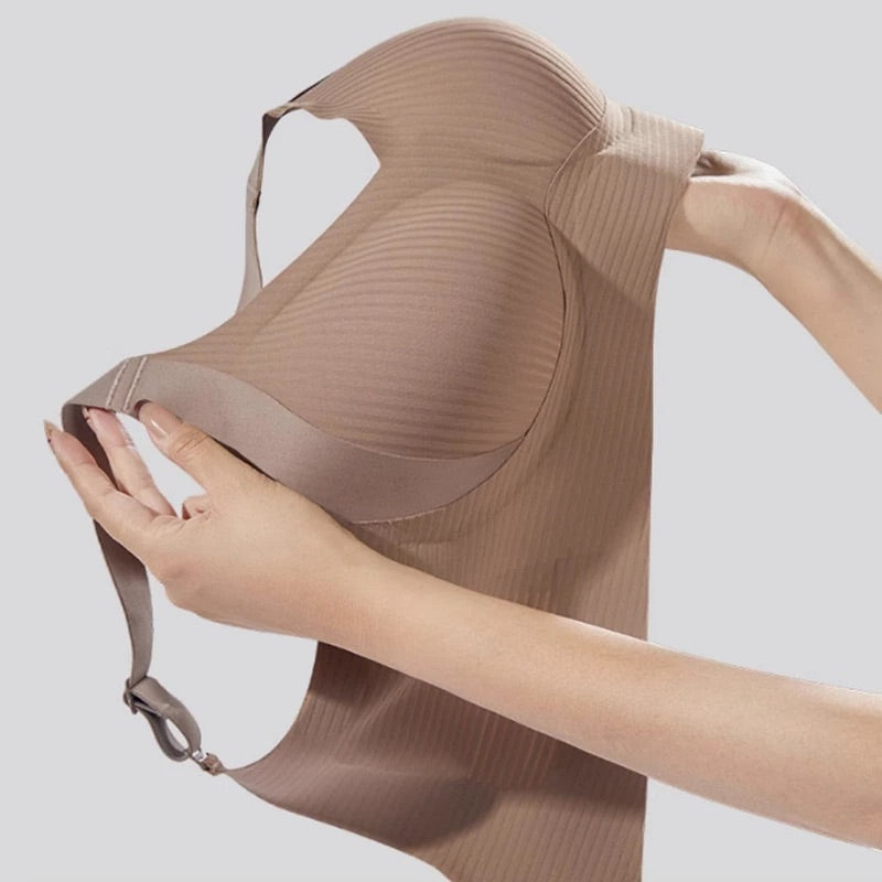 Seamless anti sagging bra