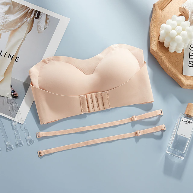 Invisible strapless bra