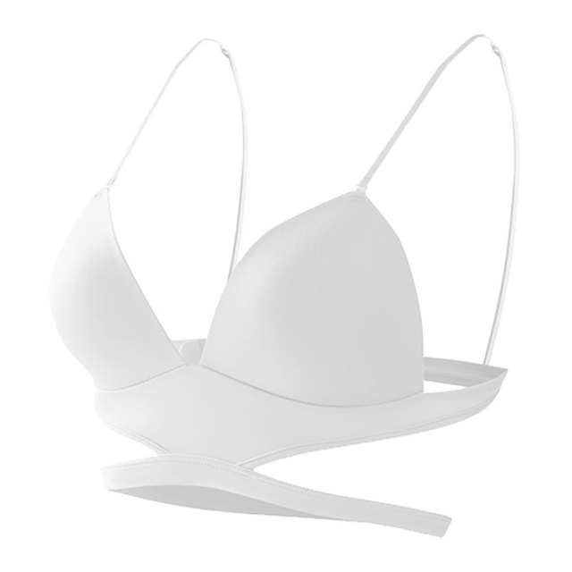 Criss-cross backless bra