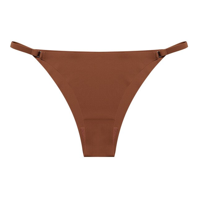 Seamless ice silk thong