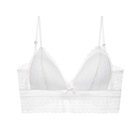 Lace triangle backless bra