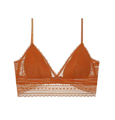 Lace triangle backless bra
