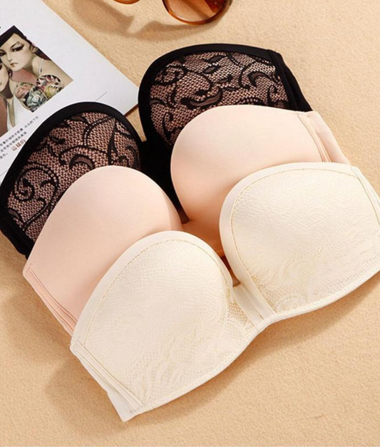Strapless bustier bra