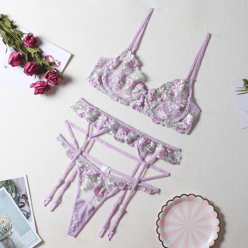 Lilacc floral lace lingerie set