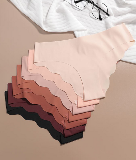 Ice silk high-cut panties nude