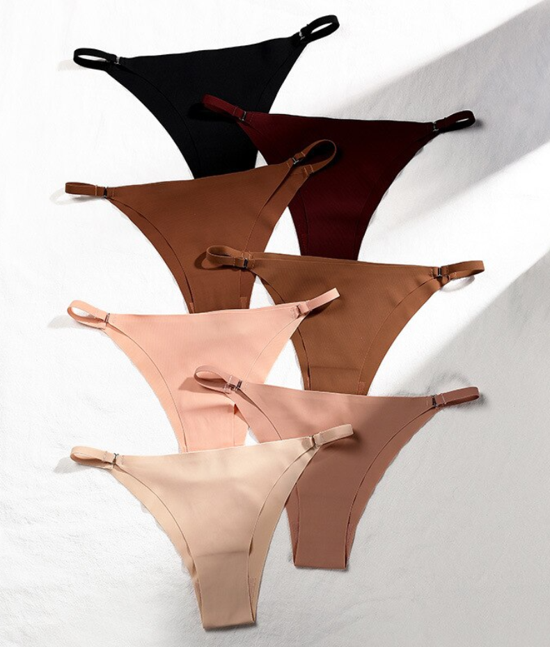 Seamless ice silk thong
