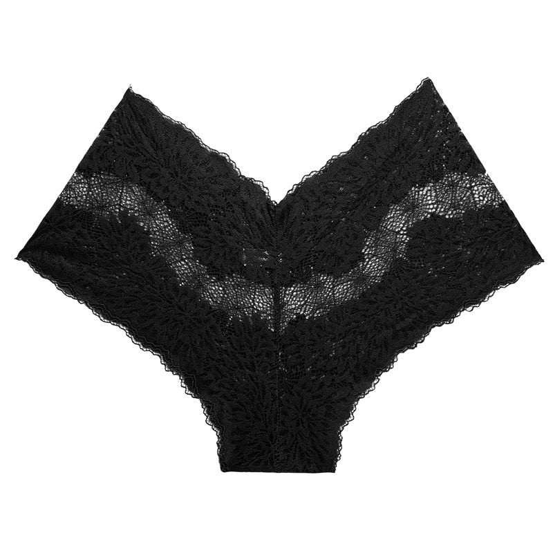 Floral embroidered lace boyshorts
